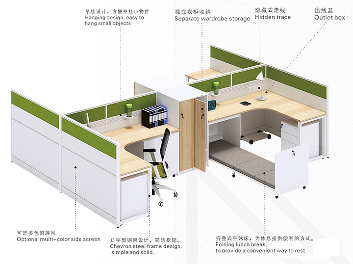 屏風辦公桌YGZ-05