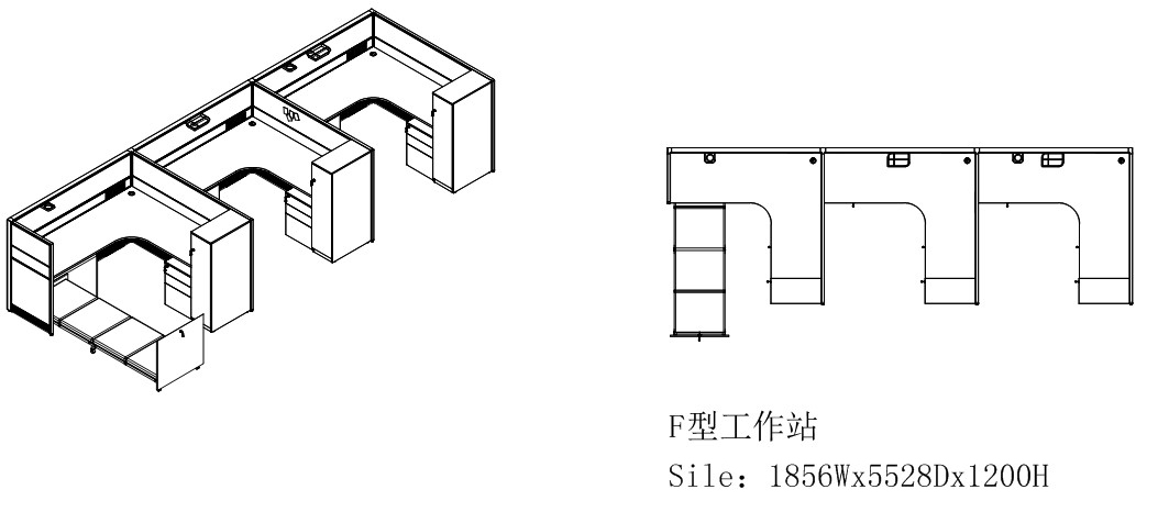 屏風辦公桌-PFZ-01